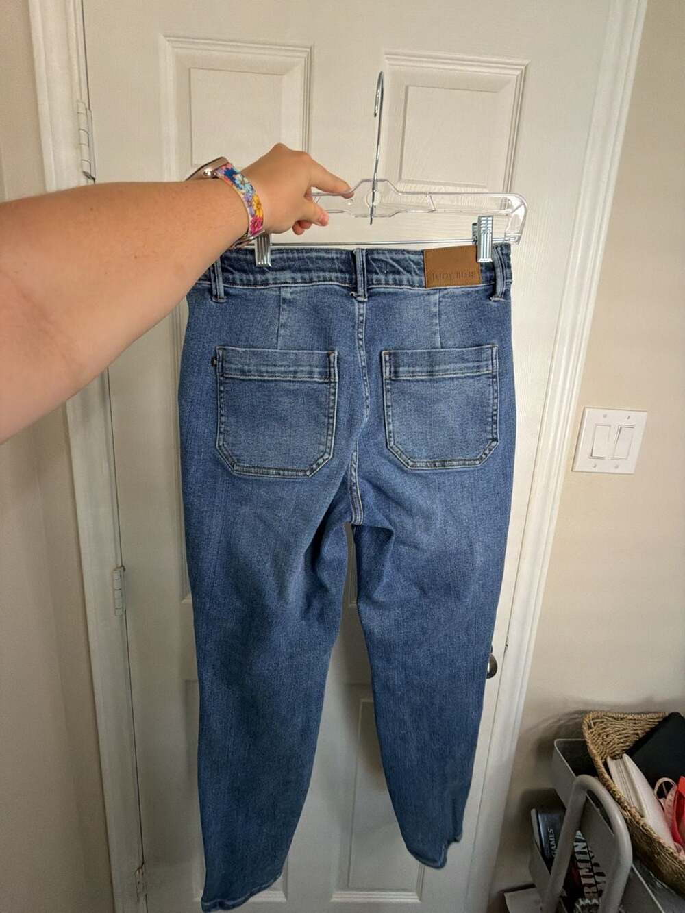 Judy Blue Payton High Rise Medium Wash Denim Jogger Jeans - Picture 5 of 5